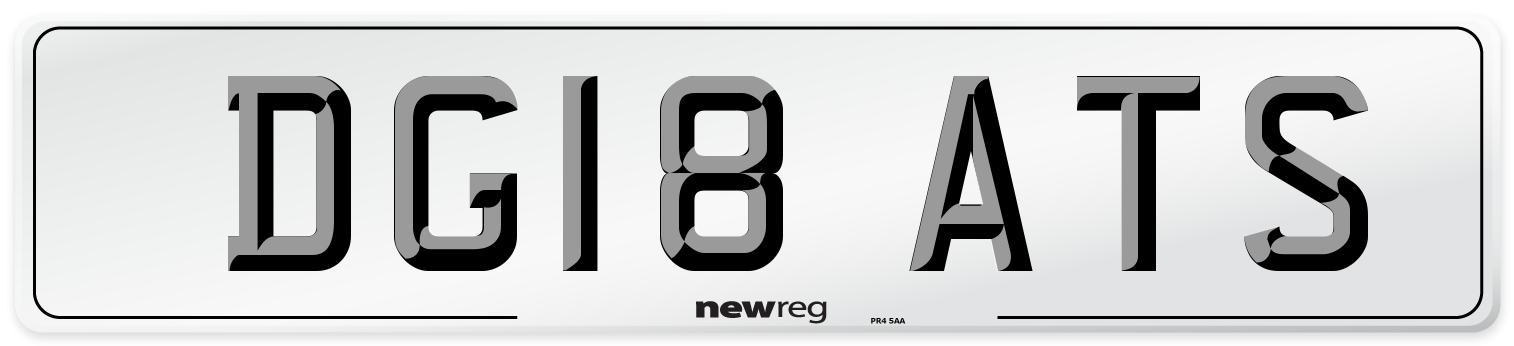 DG18 ATS Number Plate from New Reg